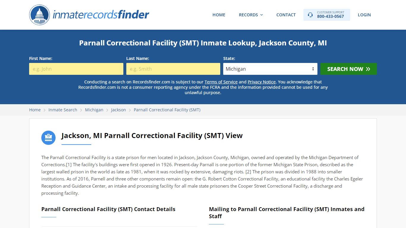 Parnall Correctional Facility (SMT) Roster & Inmate Search ...