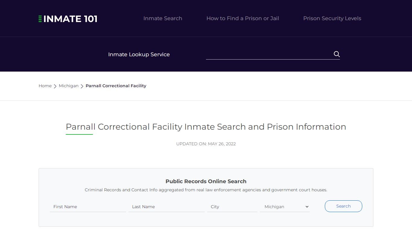 Parnall Correctional Facility Inmate Search, Visitation ...